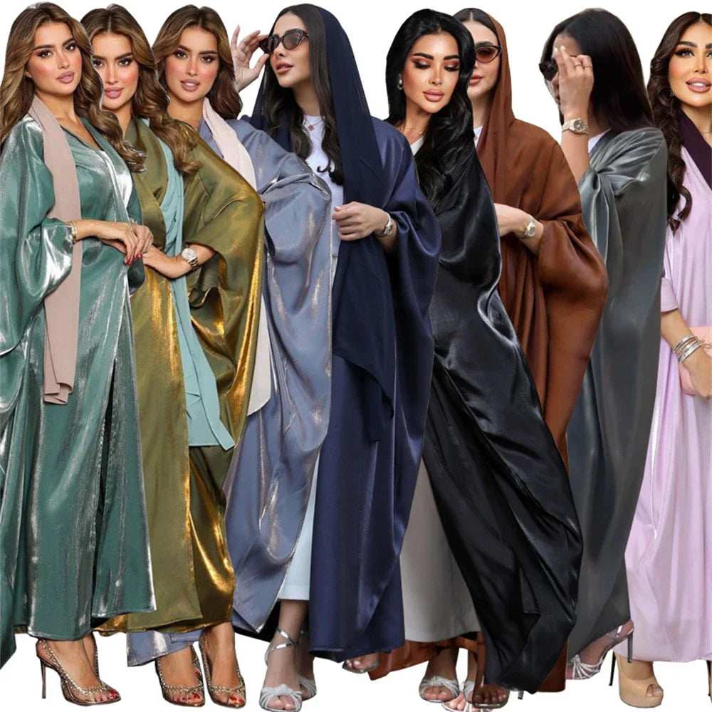 Rose Satin Batwing Abaya - Abaya Vida