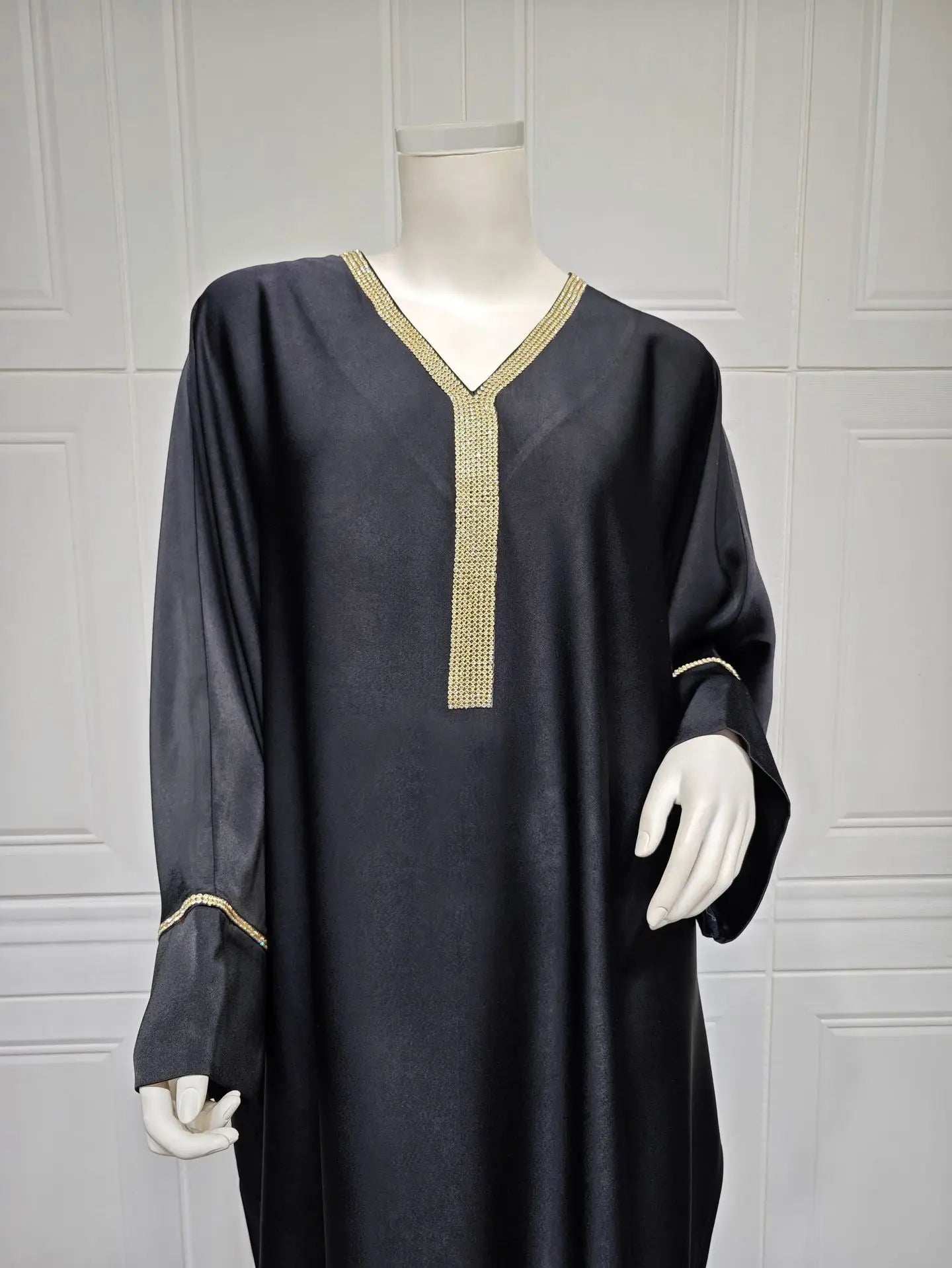 Crystal Batwing Diamond Abaya - Abaya Vida