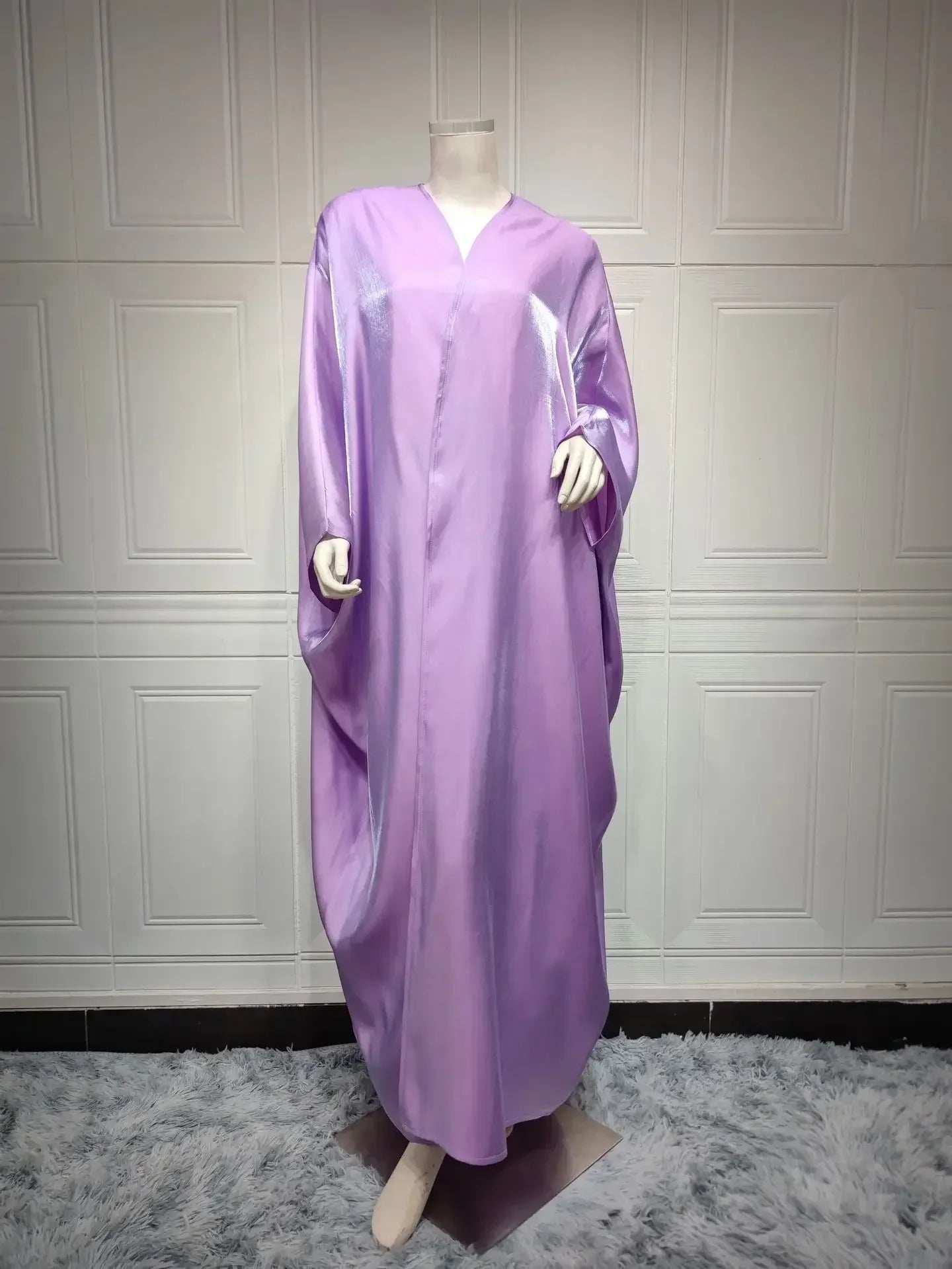 Satin Batwing Abaya - Abaya Vida