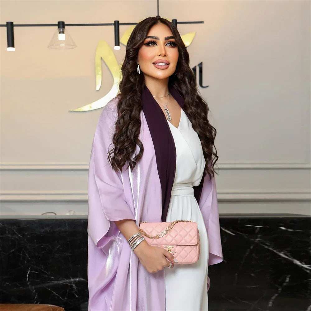 Rose Satin Batwing Abaya - Abaya Vida