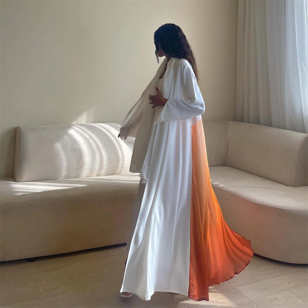 Open Chiffon Kimono Abaya – Flowing Layering Robe
