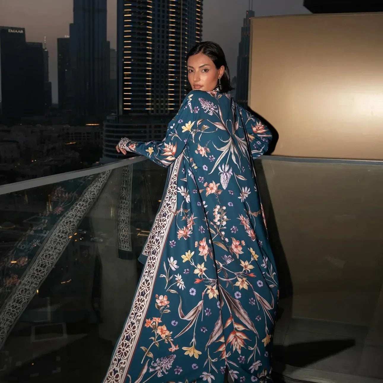 Floral Elegance Abaya - Abaya Vida