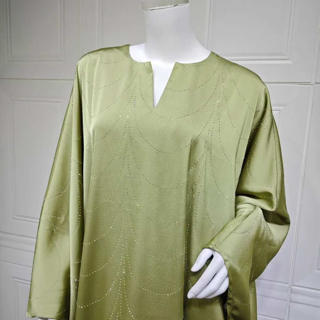 Diamond Satin Abaya - Abaya Vida