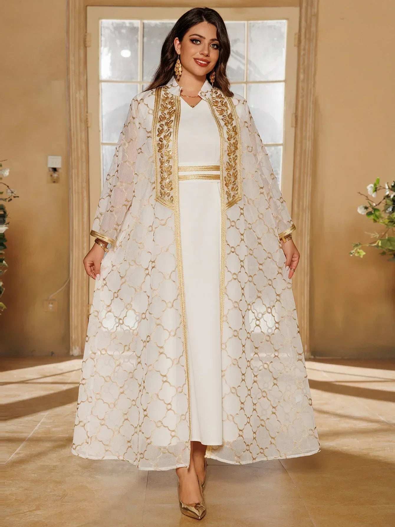 Embroidered Eid Abaya Set - Abaya Vida