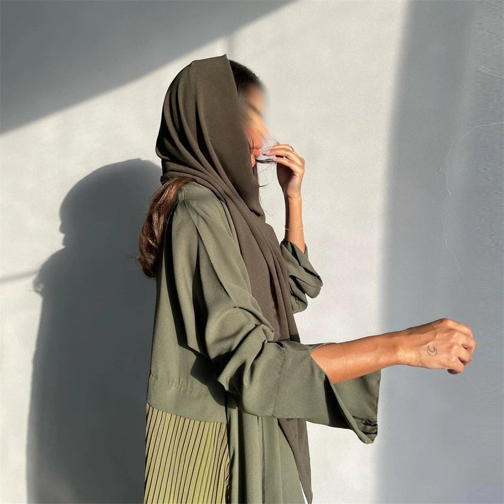 Open Chiffon Kimono Abaya – Flowing Layering Robe