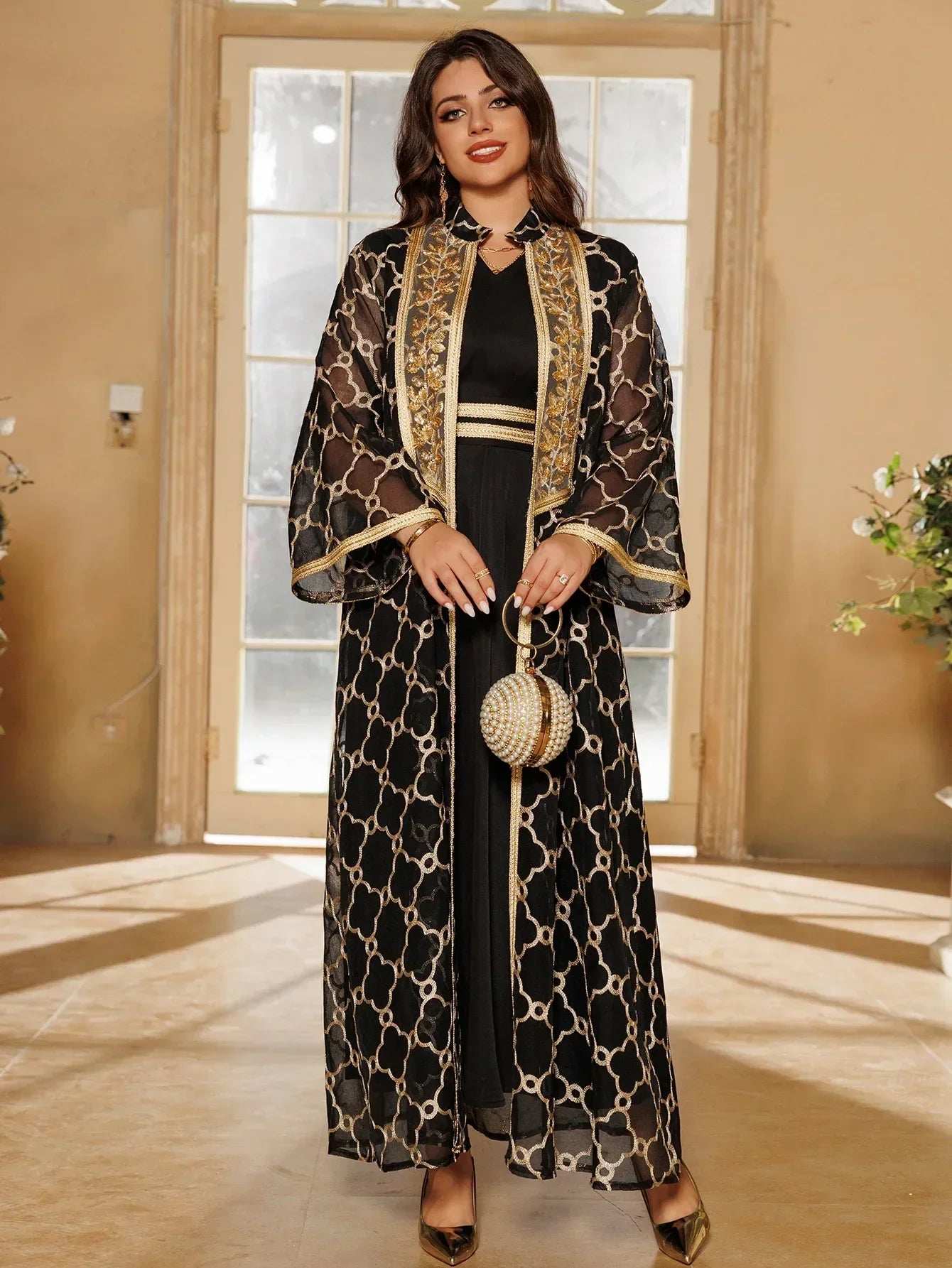 Embroidered Eid Abaya Set - Abaya Vida
