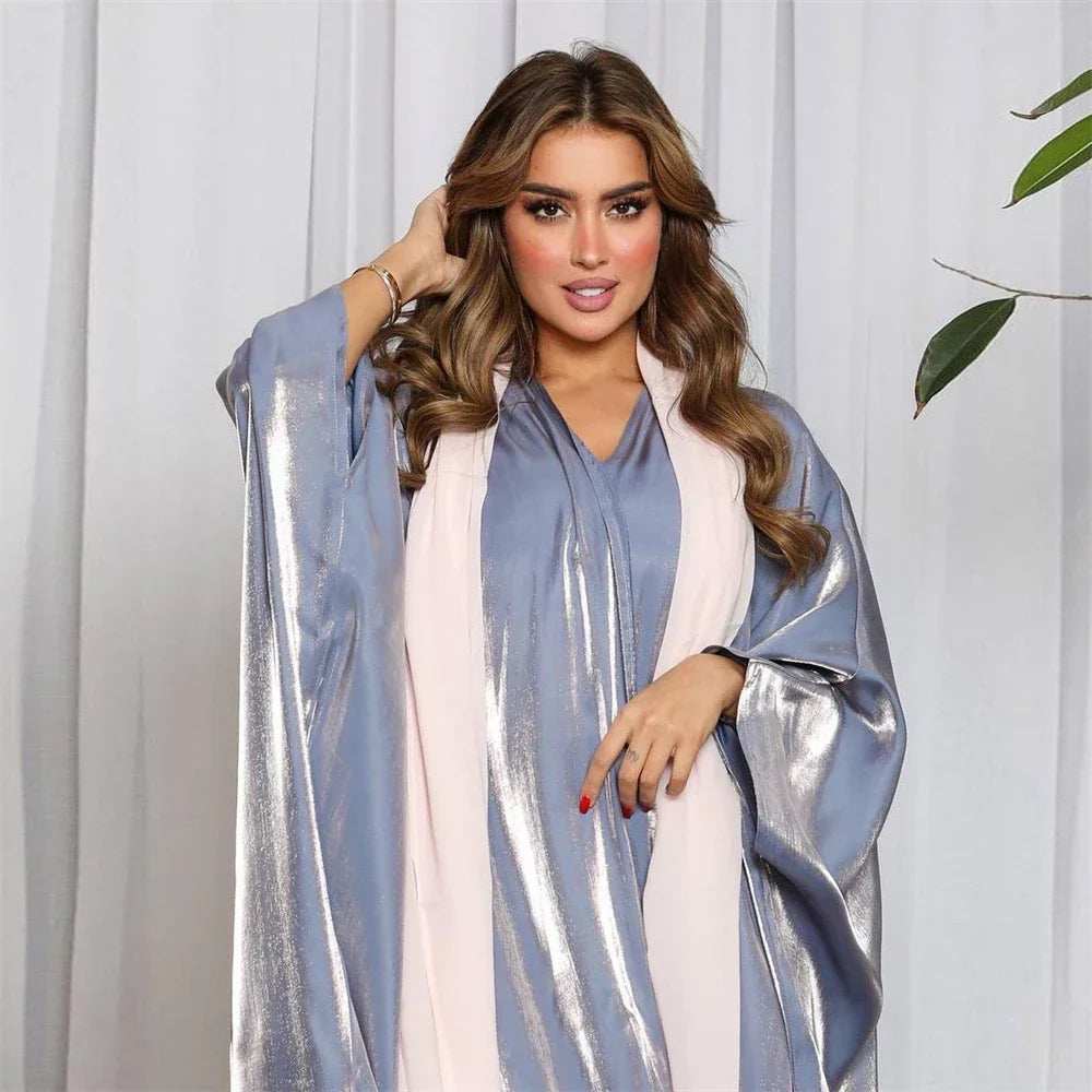 Rose Satin Batwing Abaya - Abaya Vida