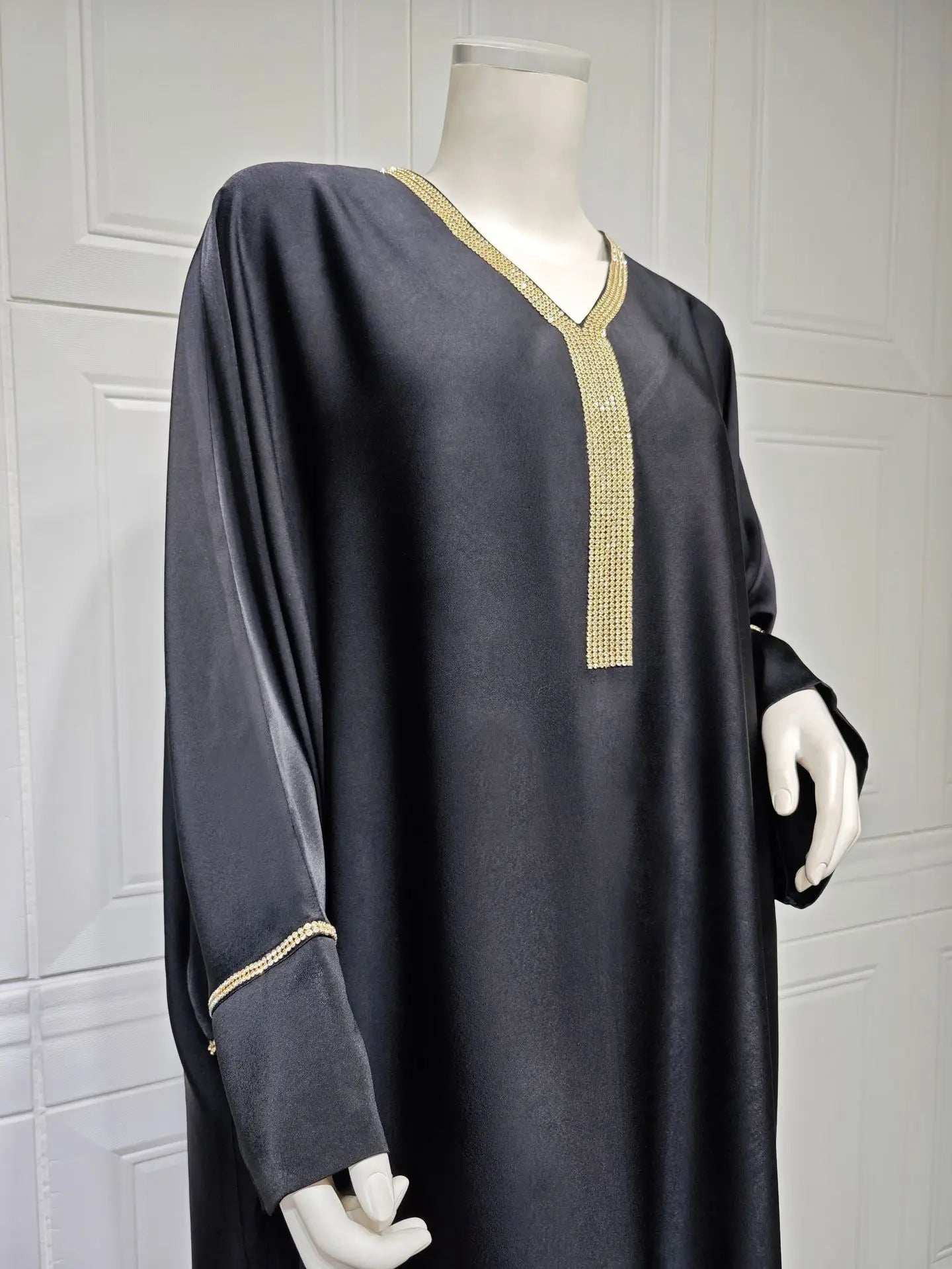 Crystal Batwing Diamond Abaya - Abaya Vida
