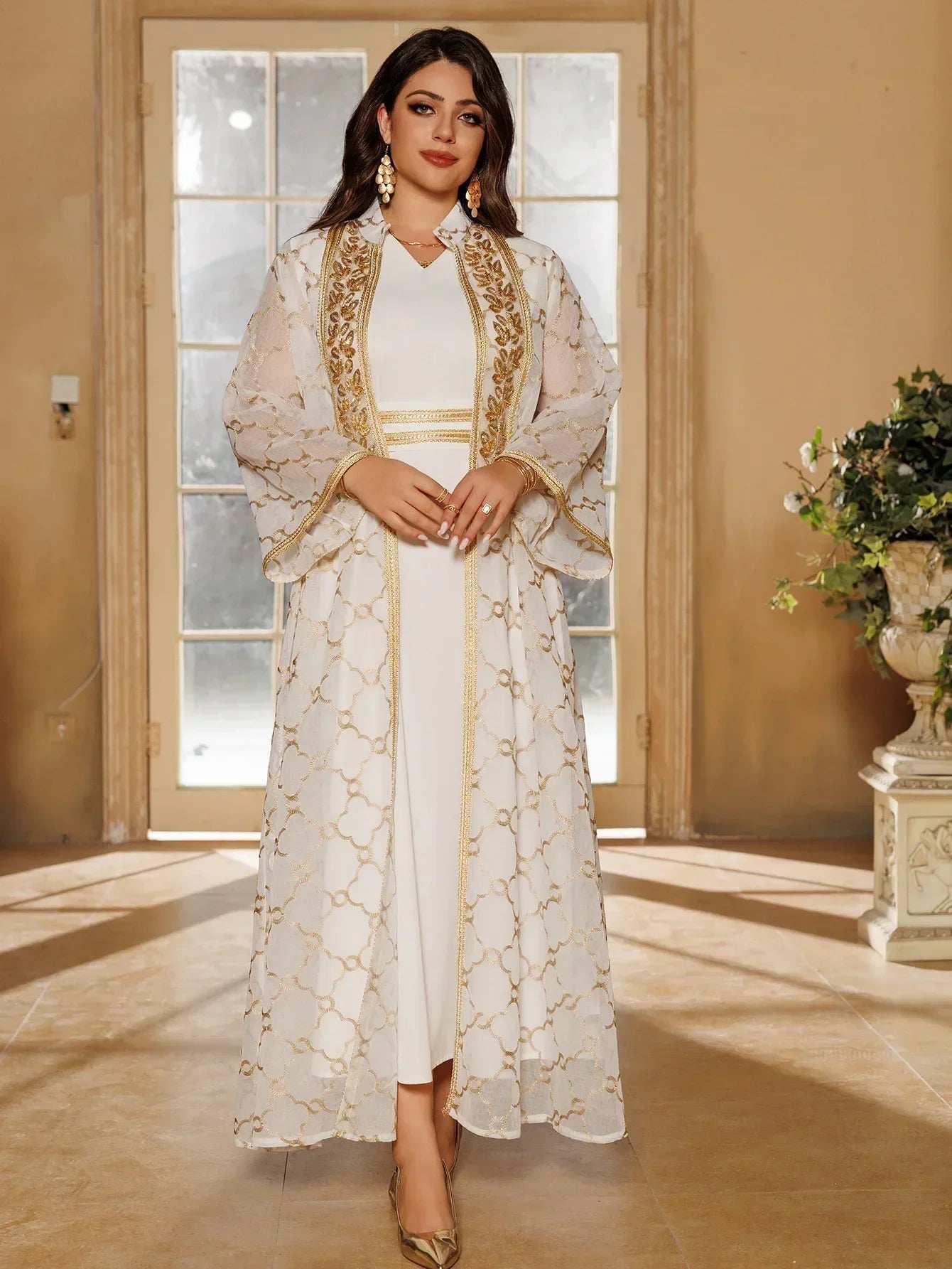 Embroidered Eid Abaya Set - Abaya Vida