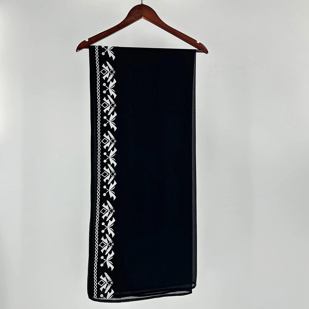 Classic Embroidered Abaya – Loose Maxi Dress, One Size (Hijab Sold Separately) | AbayaVida