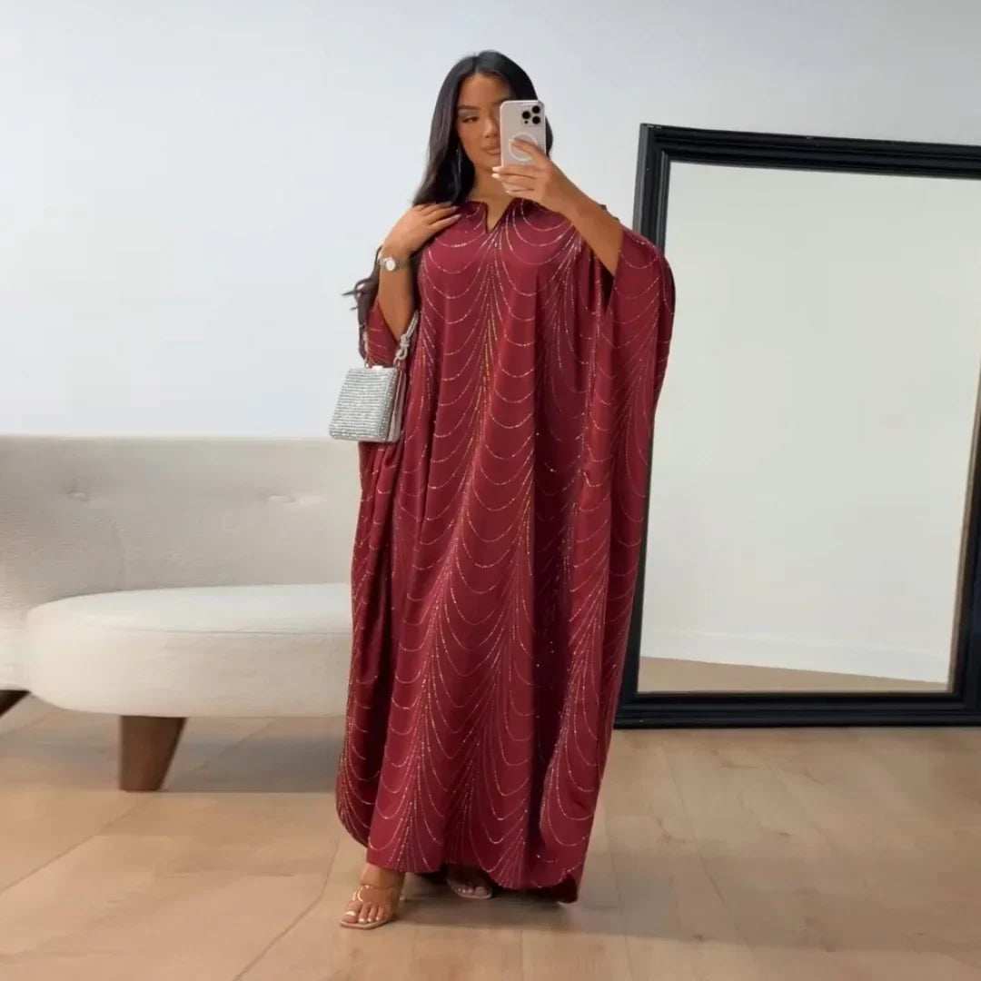 Diamond Satin Abaya - Abaya Vida