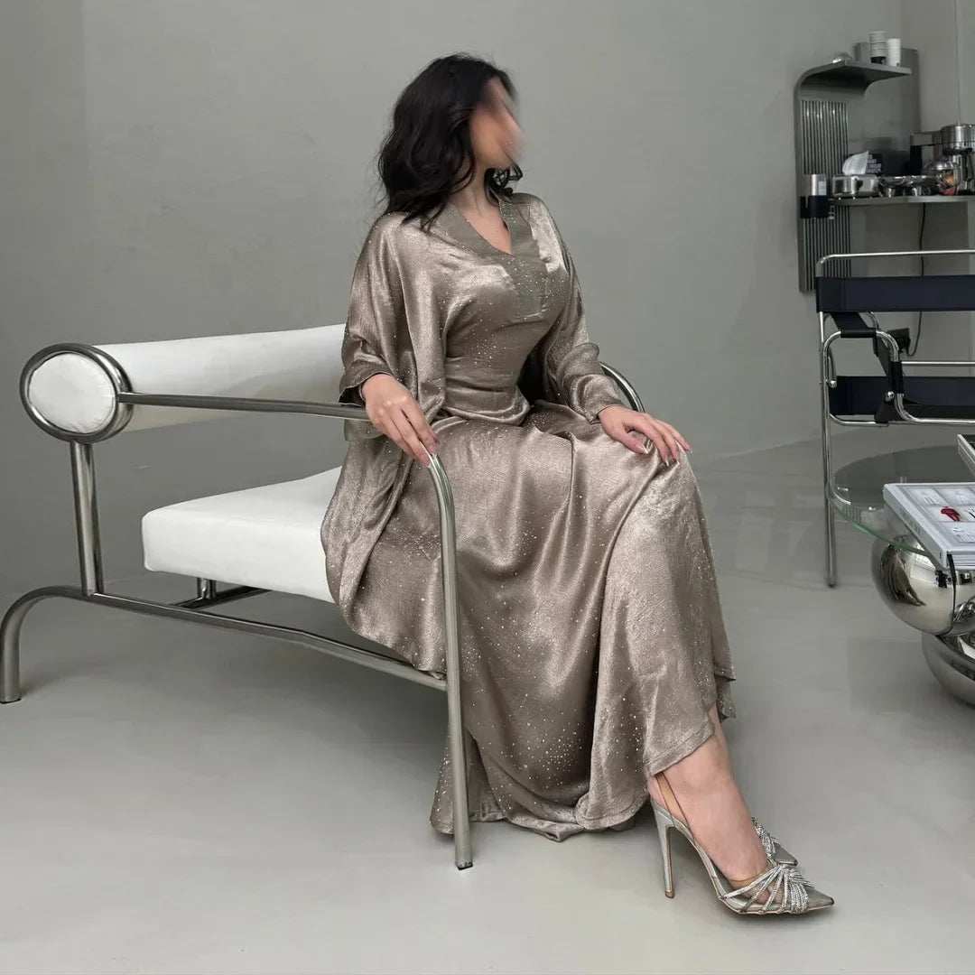 Satin Grace Abaya - Abaya Vida