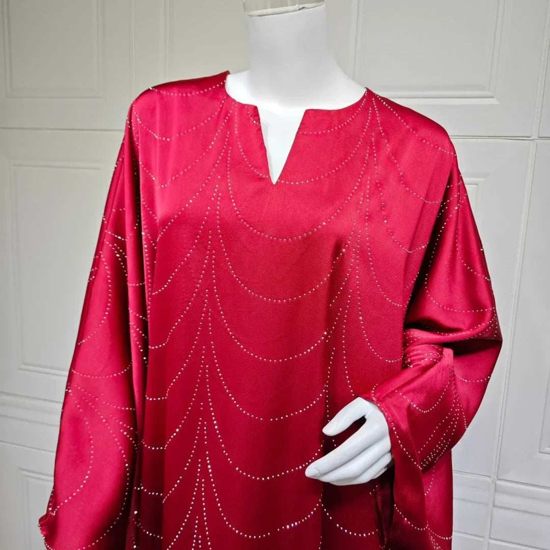 Diamond Satin Abaya - Abaya Vida