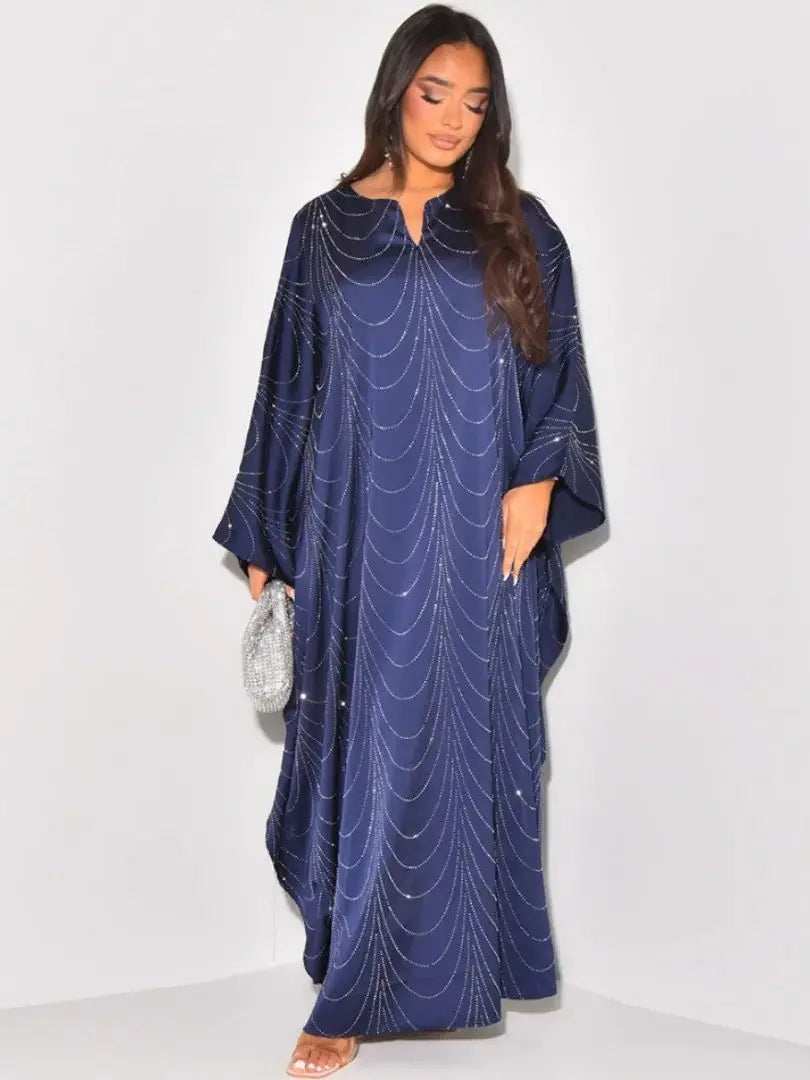 Diamond Satin Abaya - Abaya Vida