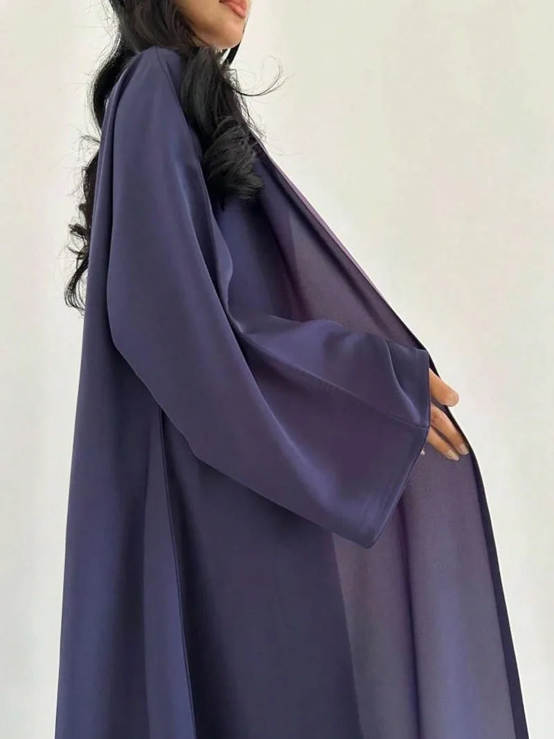 Reversible Loose Abaya – Full Sleeve Open Front Robe, One Size | AbayaVida