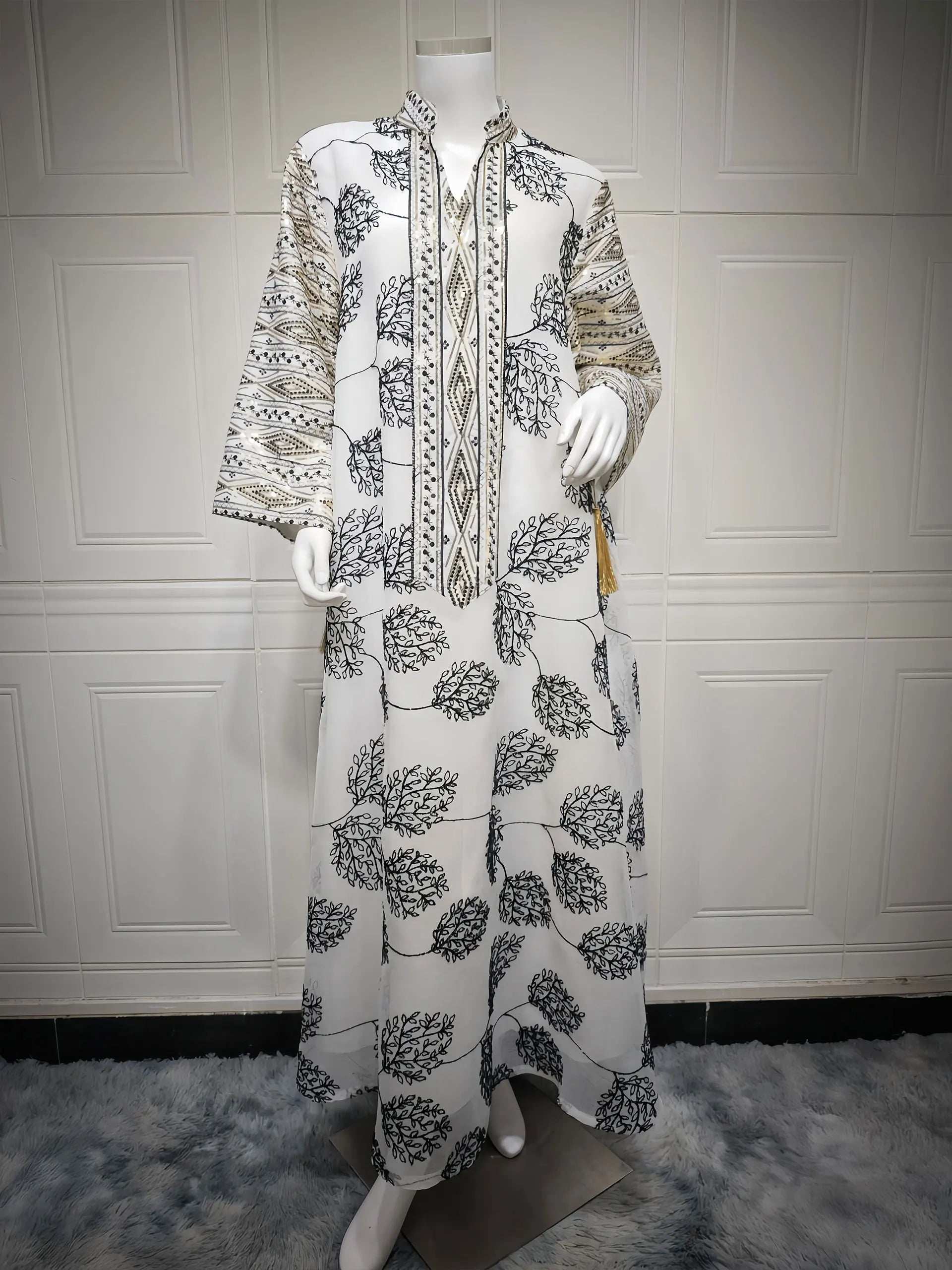 Crimson Gold Royal Abaya - Abaya Vida