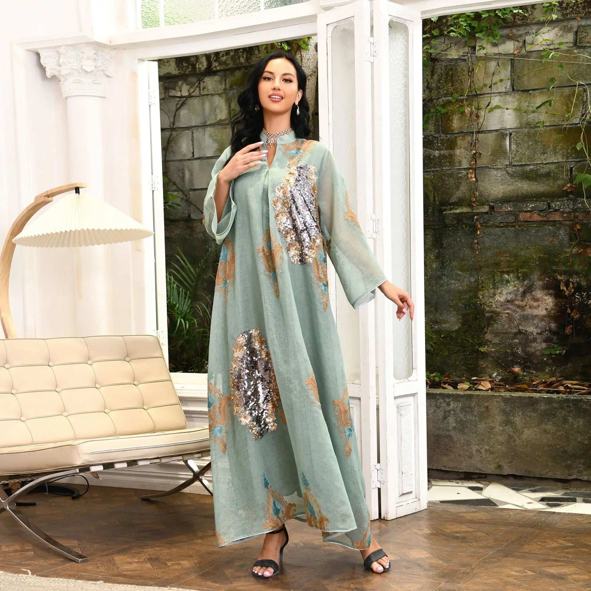 Midnight Radiance Abaya - Abaya Vida