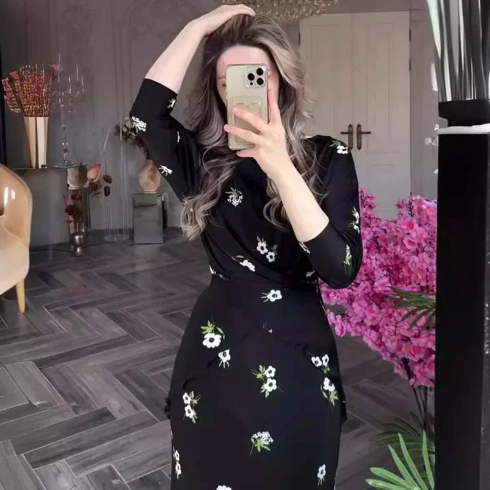 Desert Breeze Printed Abaya Suit - Abaya Vida