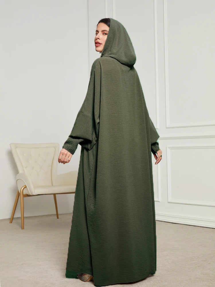 Ramadan Niqab Khimar Hooded Abaya – Tassel Trim Prayer Robe