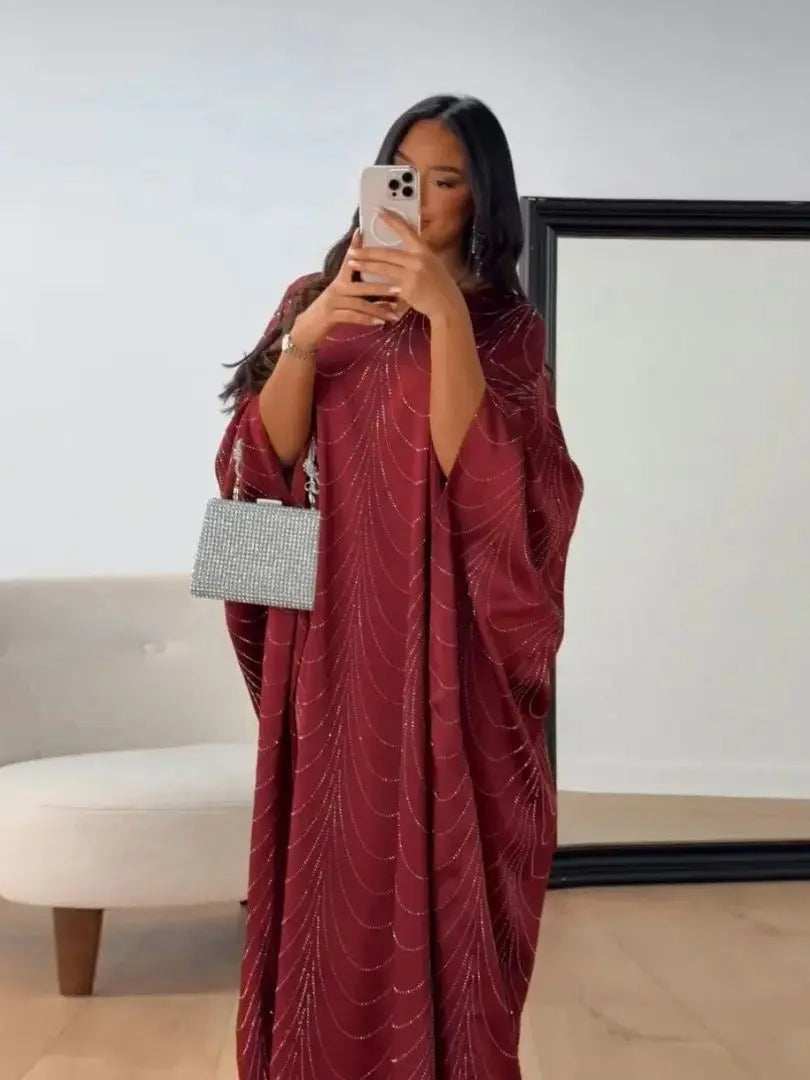 Diamond Satin Abaya - Abaya Vida