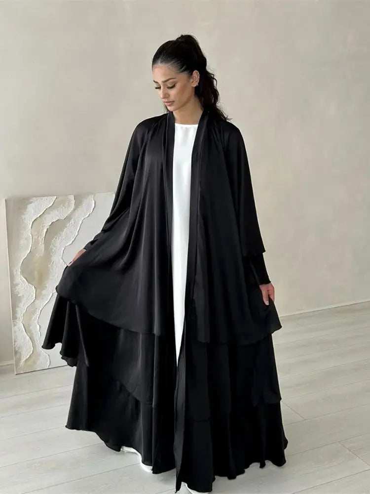 Satin Serenity Abaya - Abaya Vida
