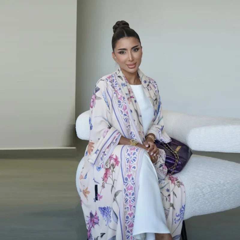Floral Elegance Abaya - Abaya Vida