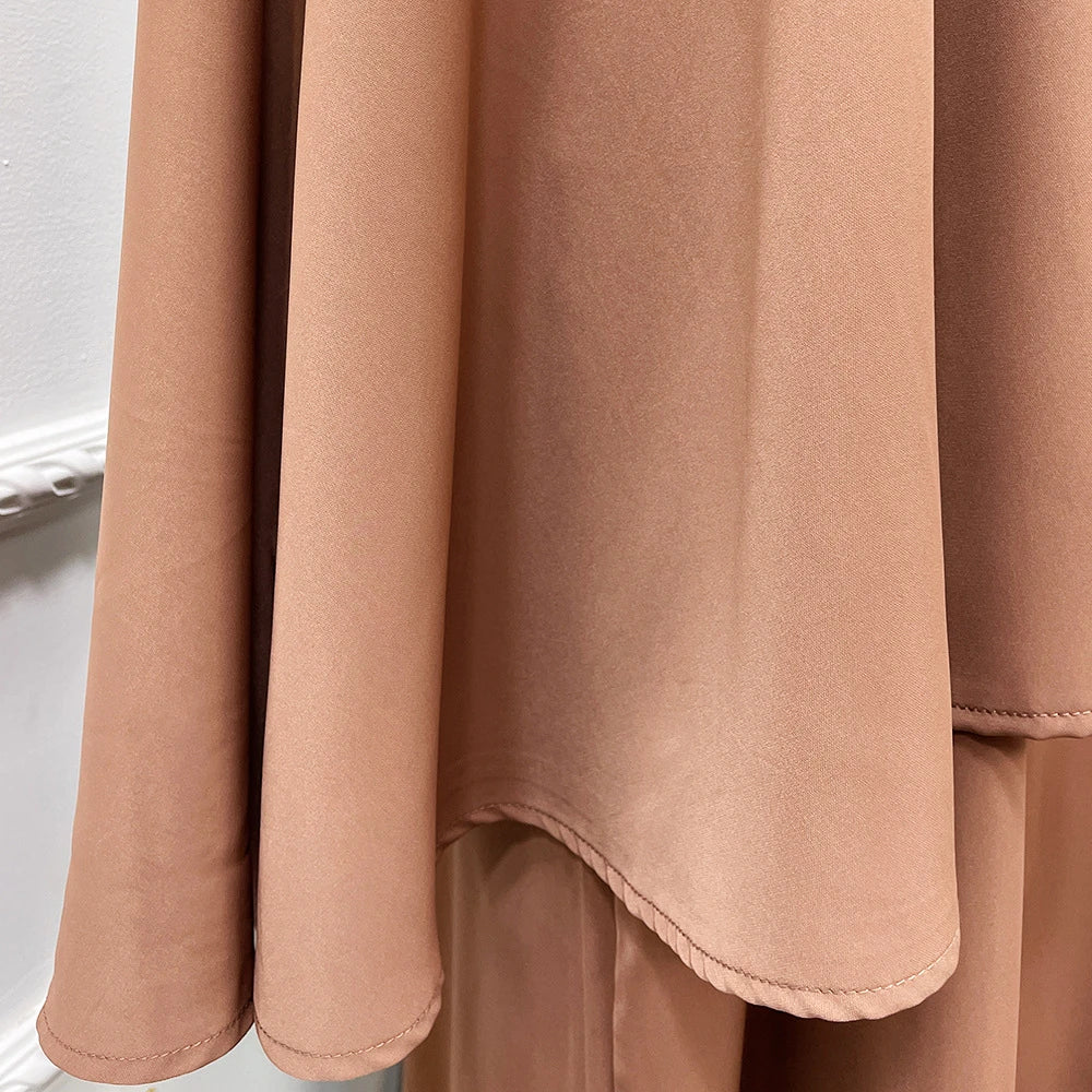 Hooded Two-Piece Prayer Dress Set – Maxi Abaya with Built-In Hood