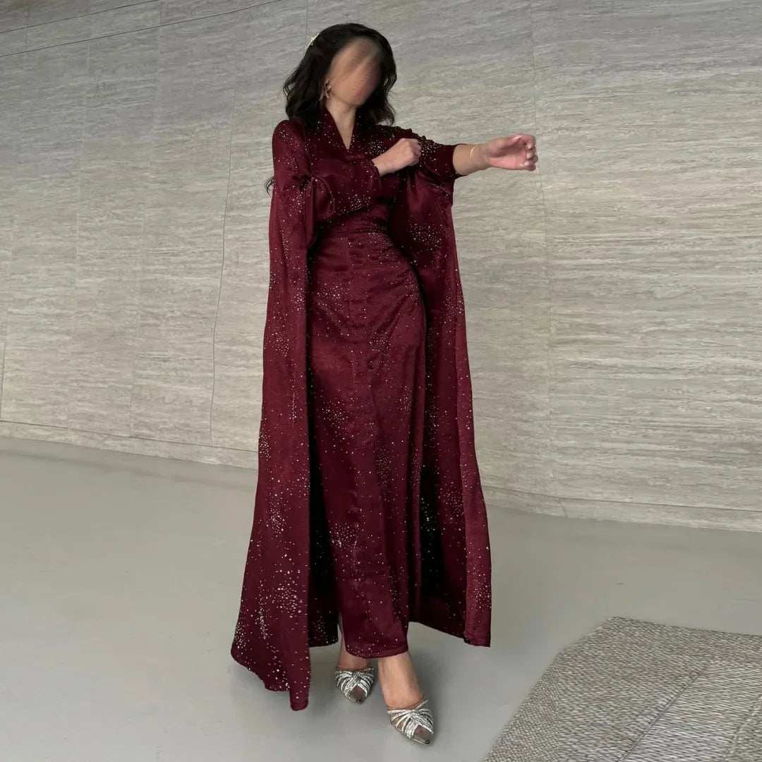 Satin Grace Abaya - Abaya Vida