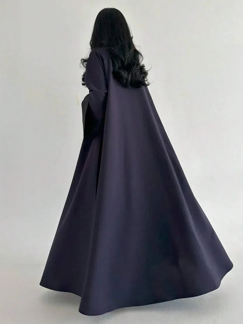 Reversible Loose Abaya – Full Sleeve Open Front Robe, One Size | AbayaVida