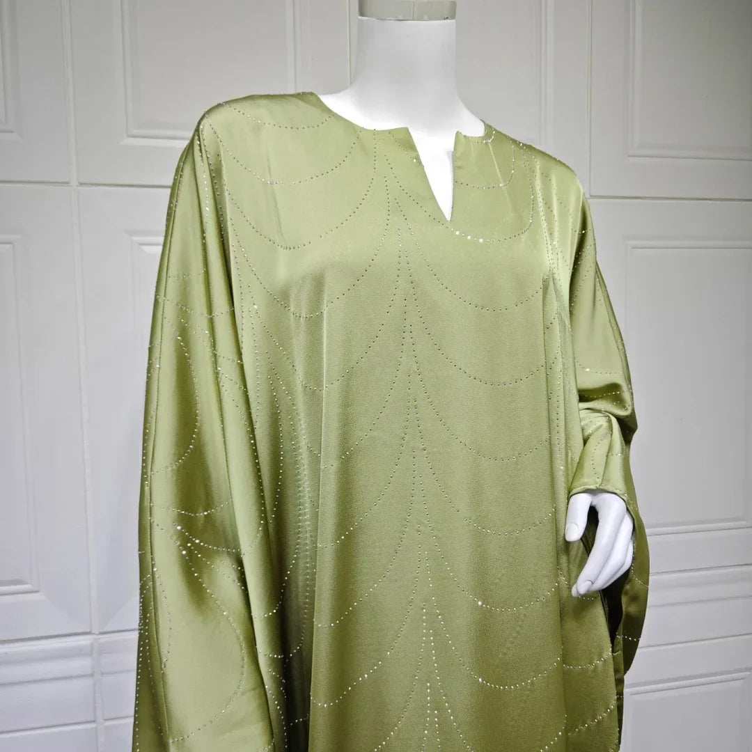 Diamond Satin Abaya - Abaya Vida