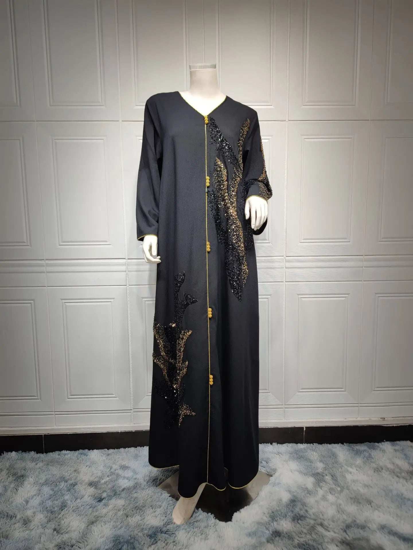 Patchwork Elegance Dubai Abaya - Abaya Vida
