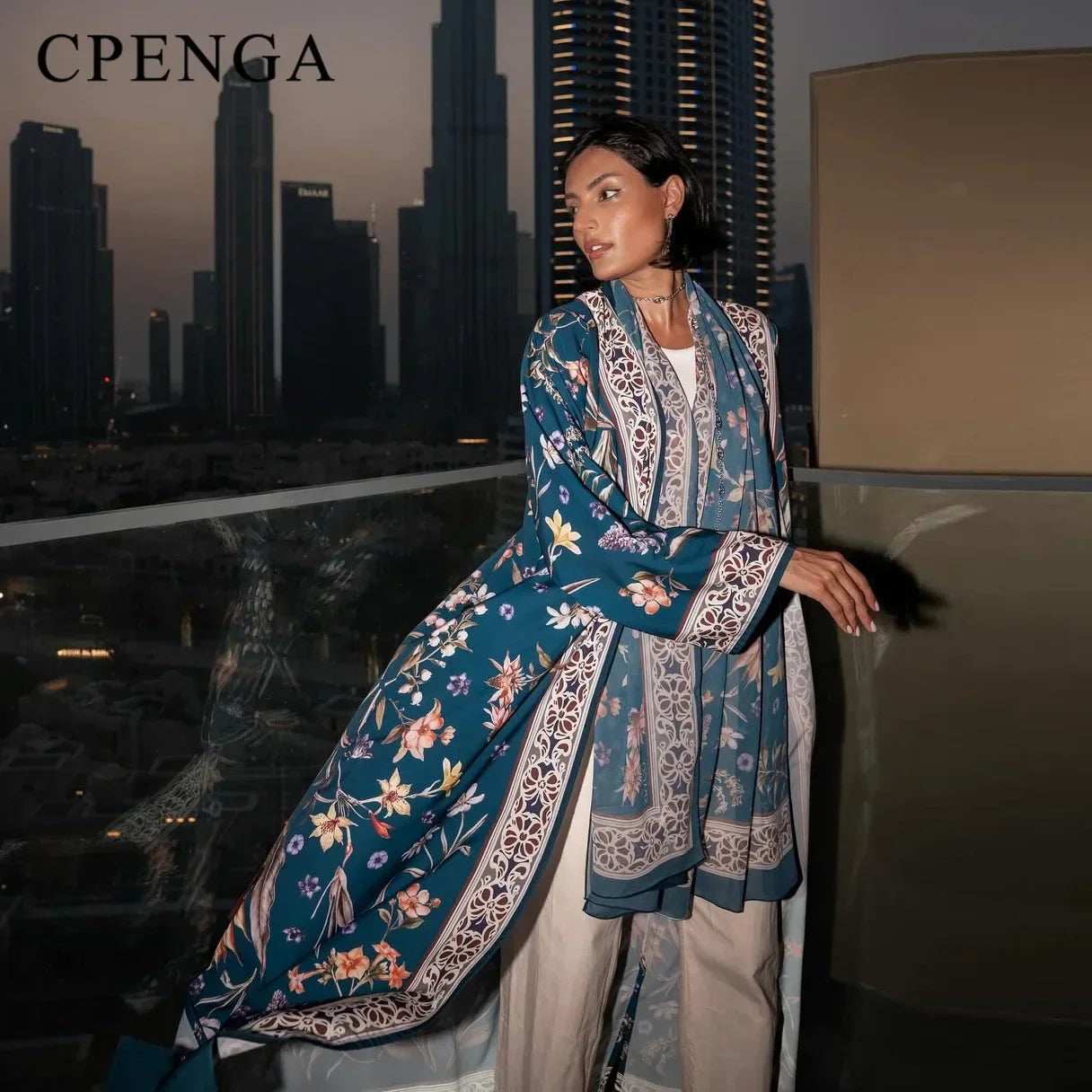 Floral Elegance Abaya - Abaya Vida