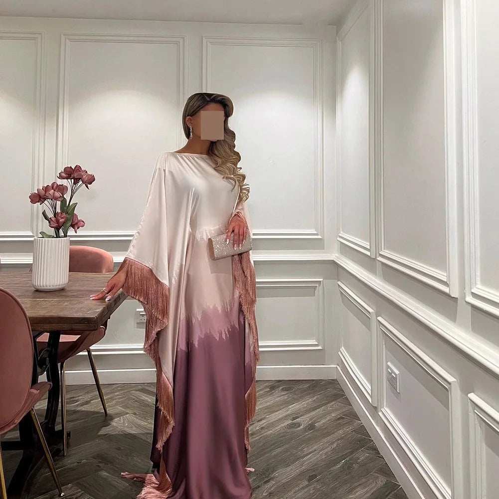 Gradient Tassel Dress - Abaya Vida