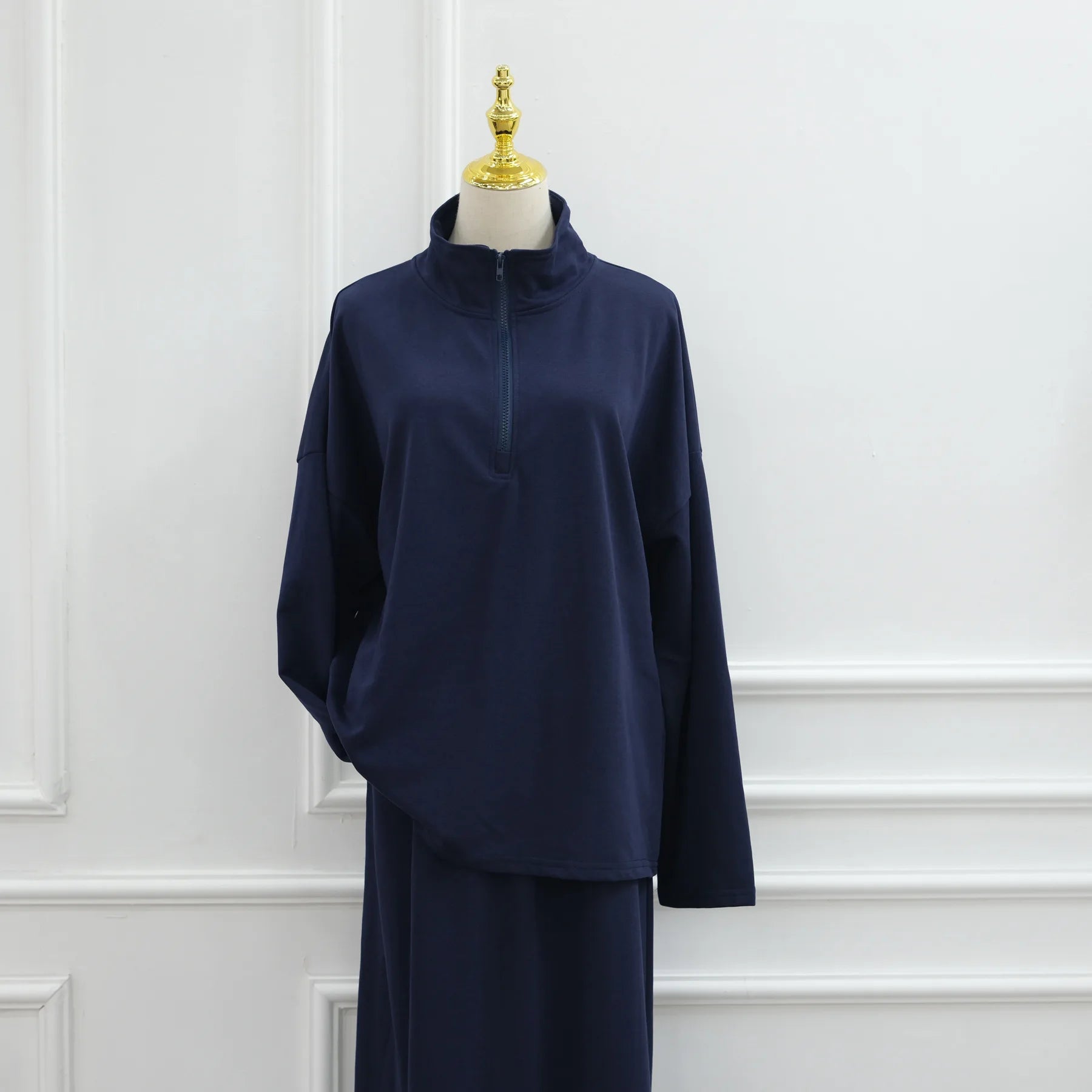 Two Piece Cotton Abaya Suit for Women – Elegant Top & Skirt Set