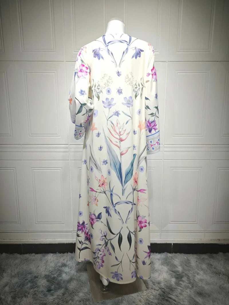 Floral Elegance Abaya - Abaya Vida