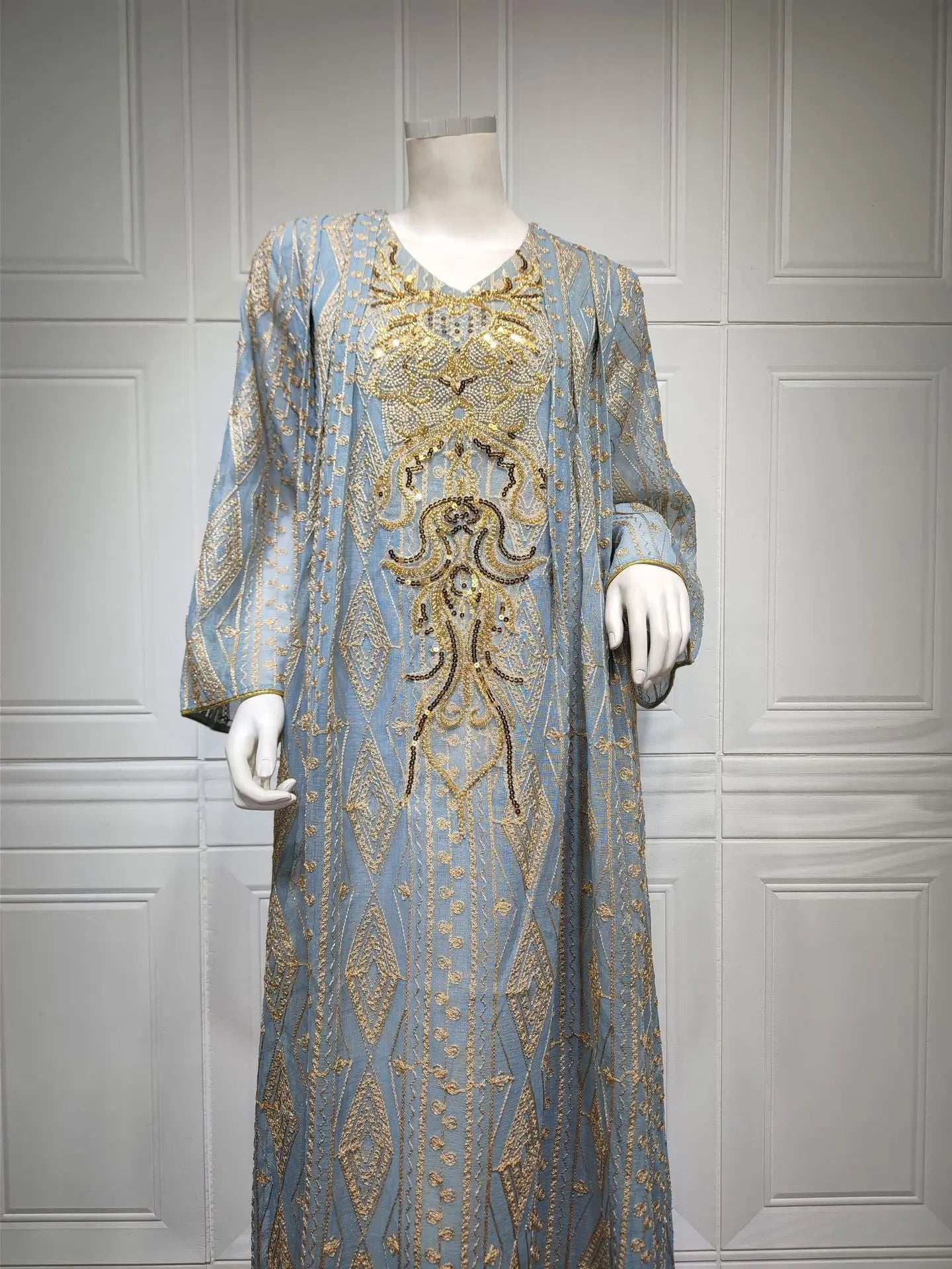 Regal Beaded Embroidered Abaya - Abaya Vida