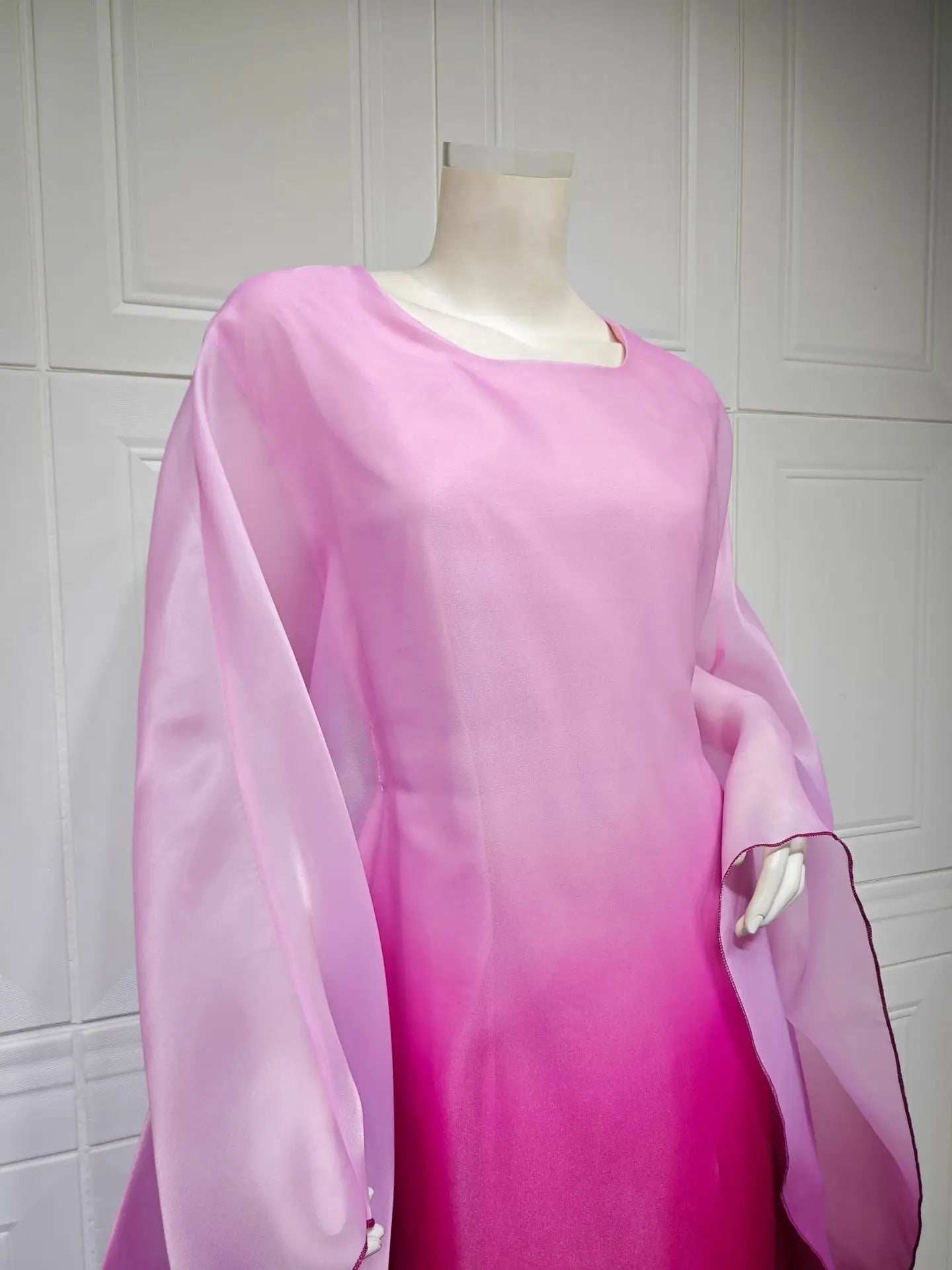 Gradient Satin Abaya - Abaya Vida