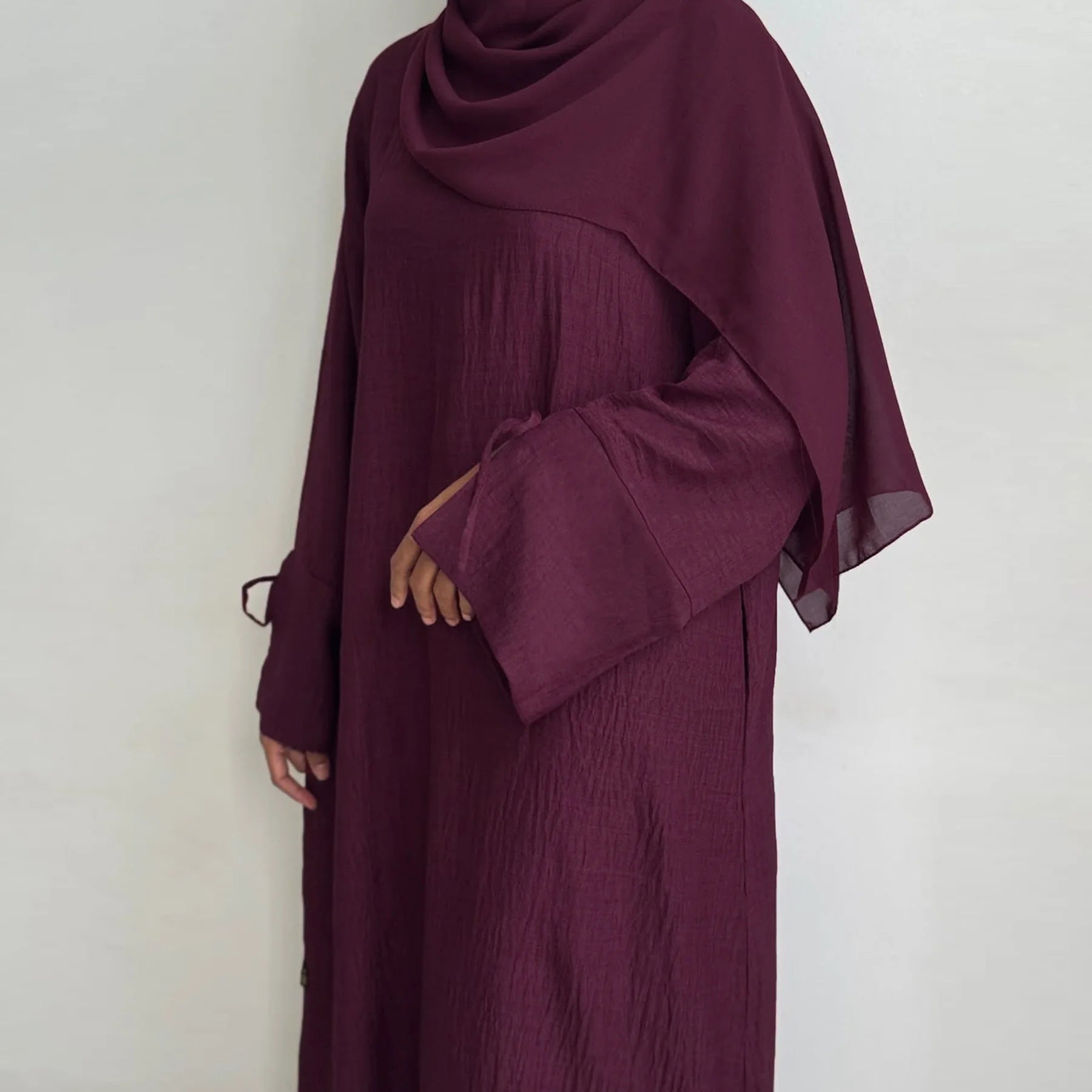 Extra-Loose Drop Shoulder Abaya – Plus-Size Friendly A-Line Robe - Dark Coffee - M | AbayaVida