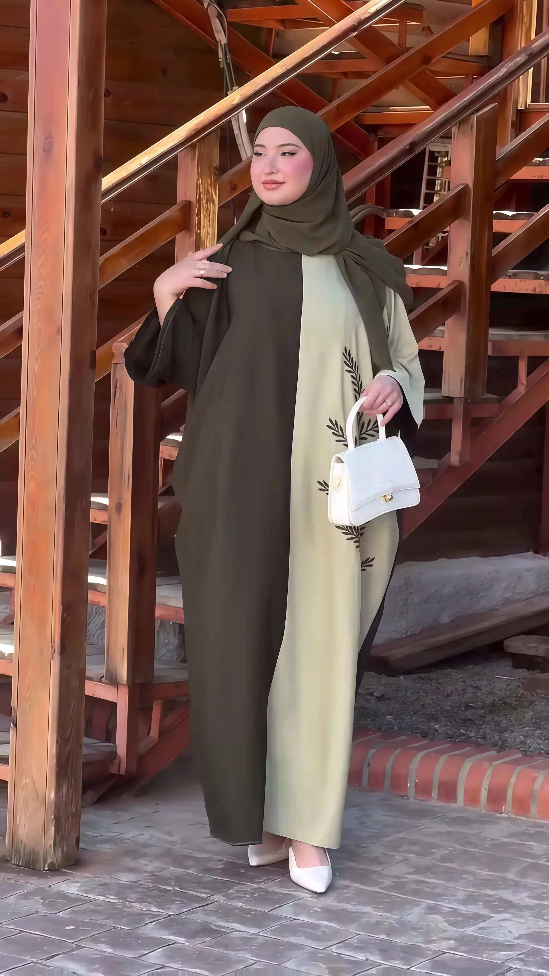 Olive Leaf Abaya - Abaya Vida
