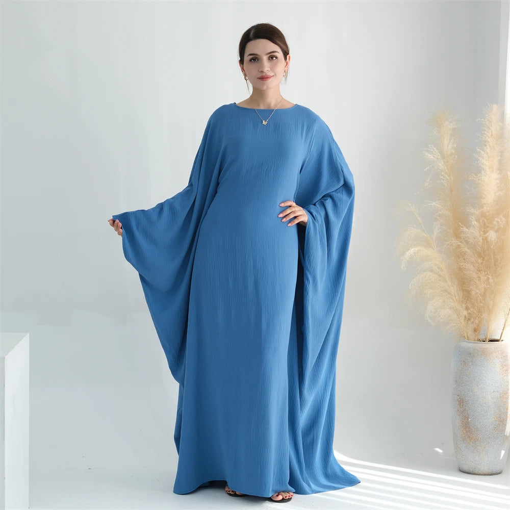 Soft Crepe Khimar Batwing Set with Hijab – Pullover Prayer Dress | AbayaVida