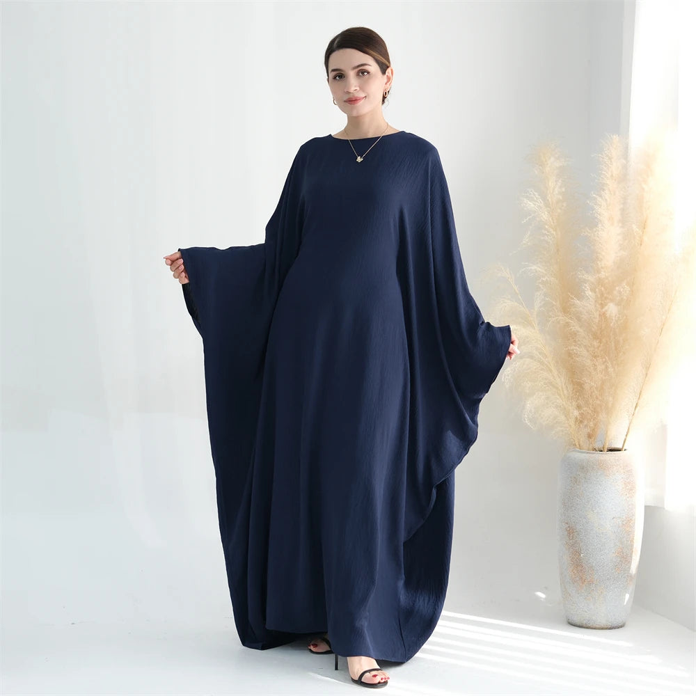 Soft Crepe Khimar Batwing Set with Hijab – Pullover Prayer Dress | AbayaVida