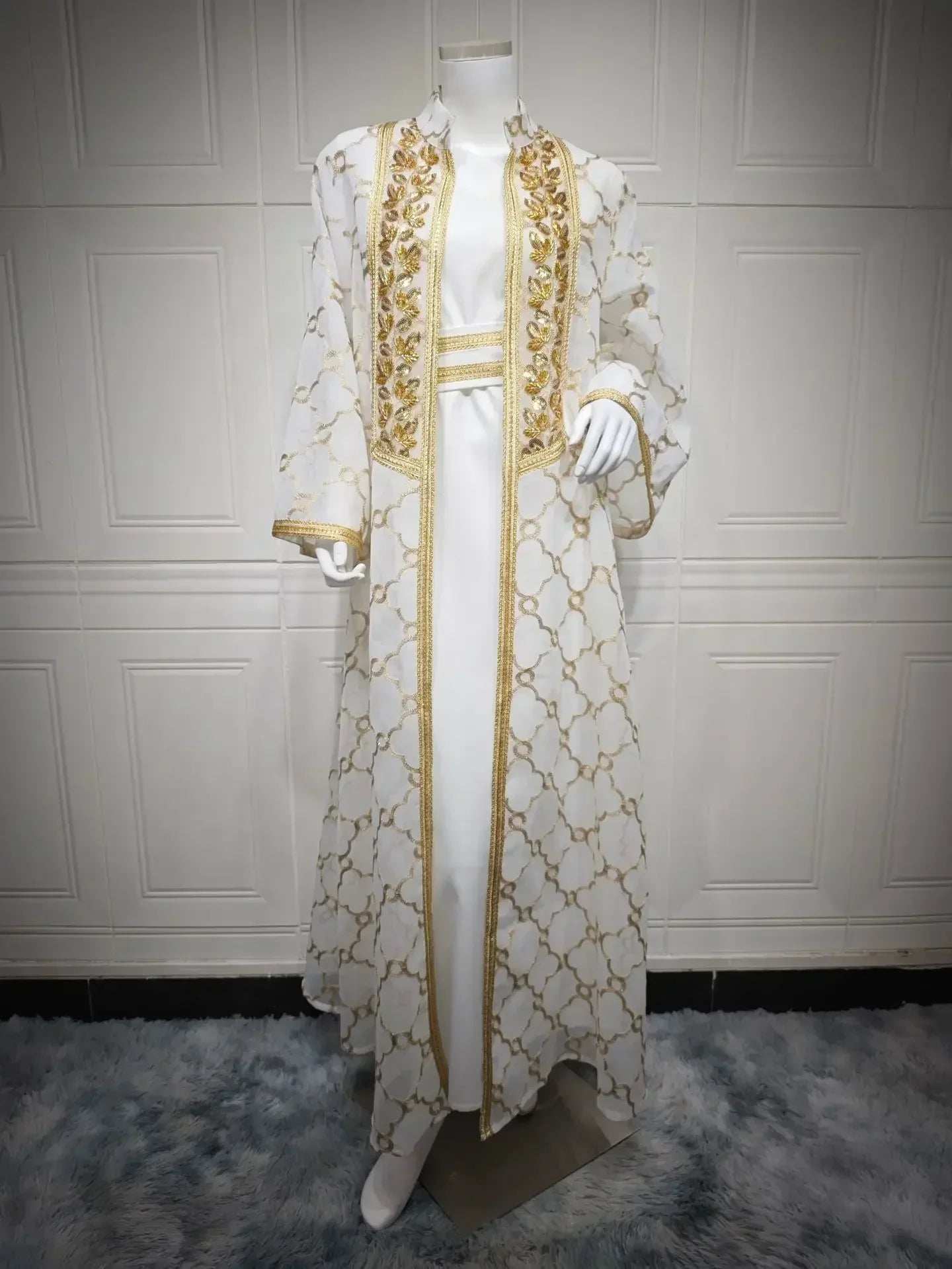 Embroidered Eid Abaya Set - Abaya Vida