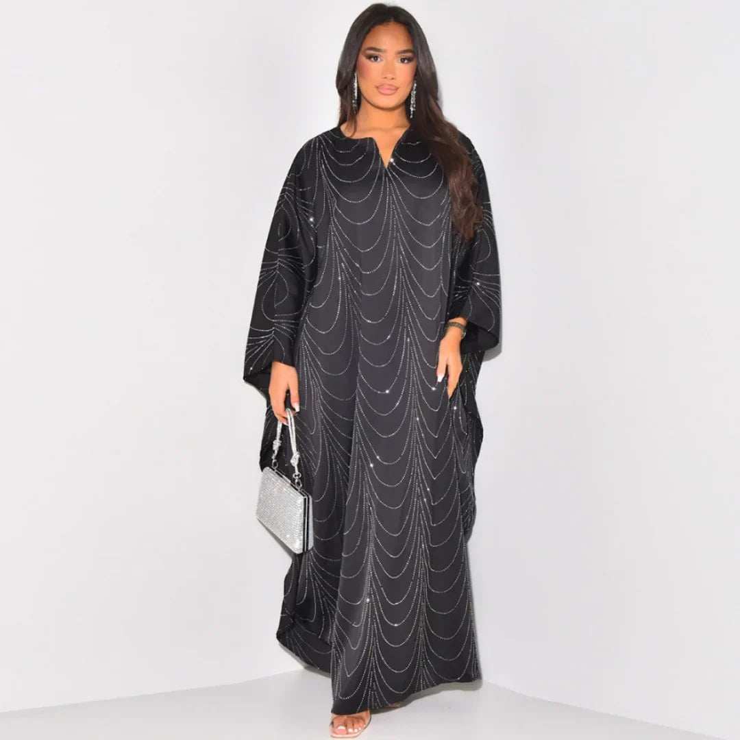 Diamond Satin Abaya - Abaya Vida