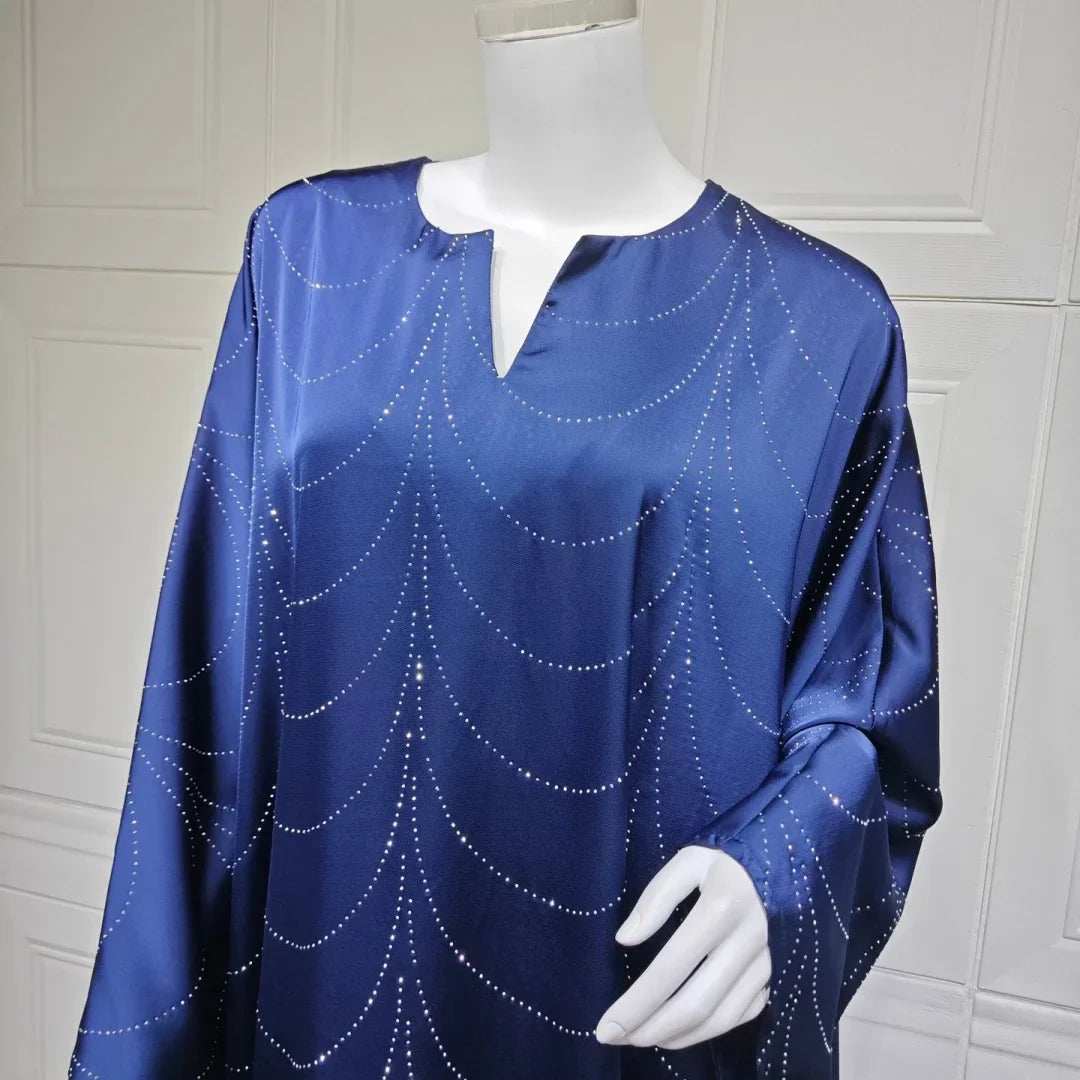Diamond Satin Abaya - Abaya Vida