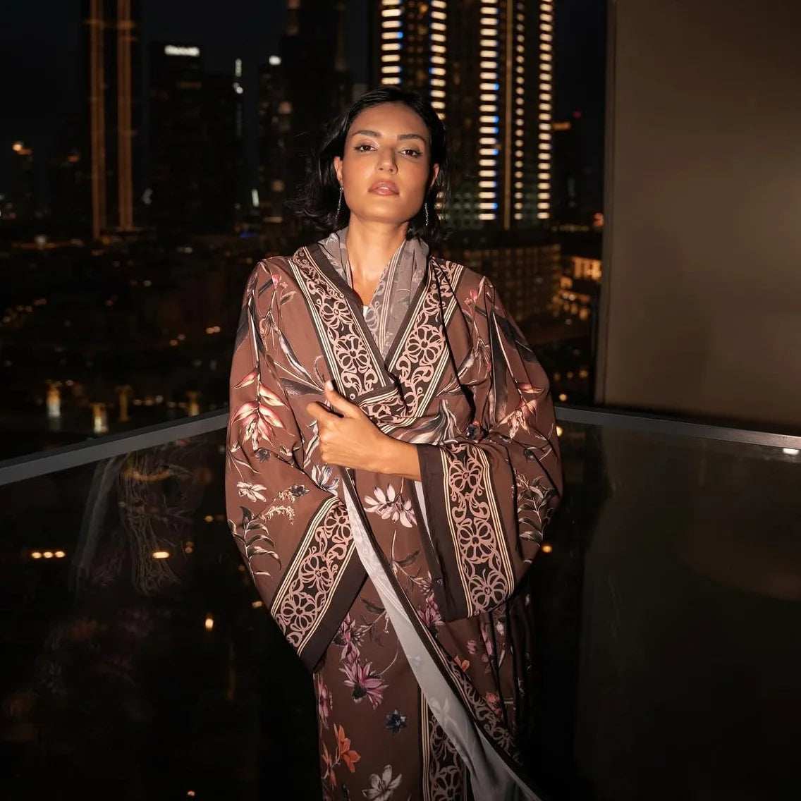 Floral Elegance Abaya - Abaya Vida