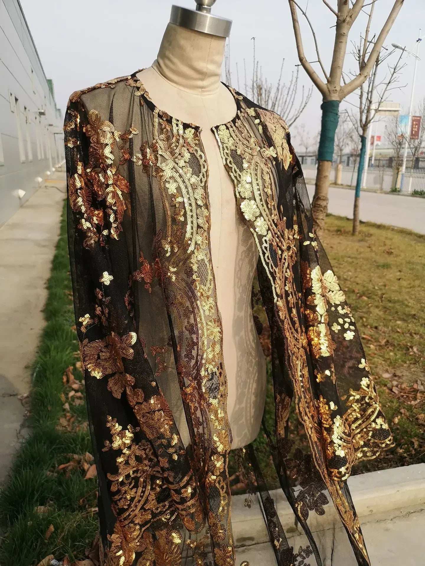 Belted Embroidered Abaya - Abaya Vida