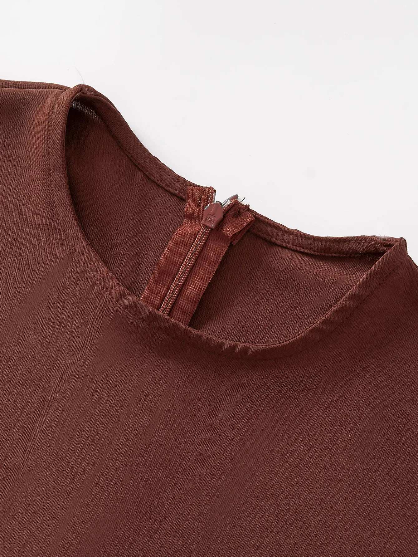 Brown Belted Abaya - Abaya Vida