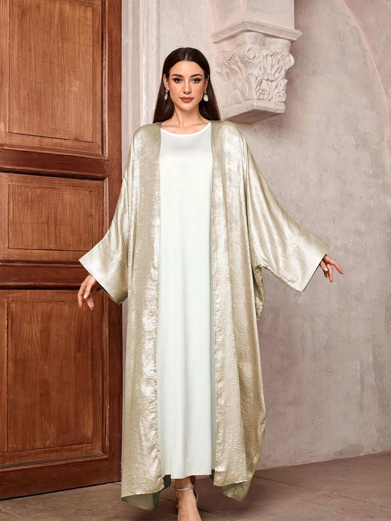 Luxe Satin Batwing Abaya - Abaya Vida