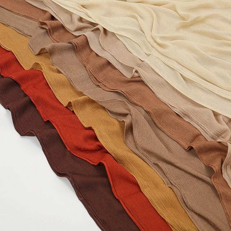 Crinkle Rayon Hijab – Elegant & Airy - Abaya Vida