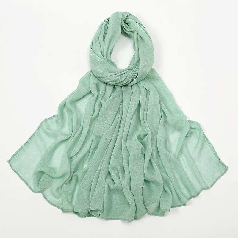 Crinkle Rayon Hijab – Elegant & Airy - Abaya Vida